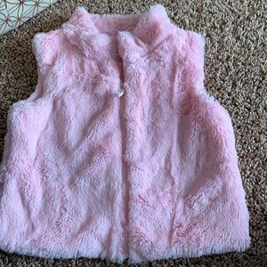Fuzzy pink vest